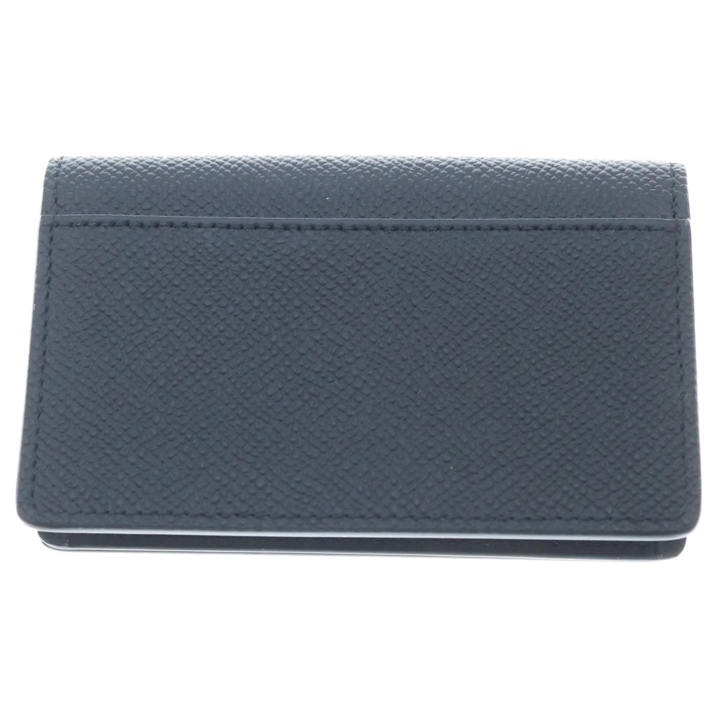 Maison Martin Margiela(メゾンマルタンマルジェラ) 4ステッチ カードケース グレイン カーフレザー 名刺入れ 小銭入れ 財布 パスケース ブラック sa3vx0005