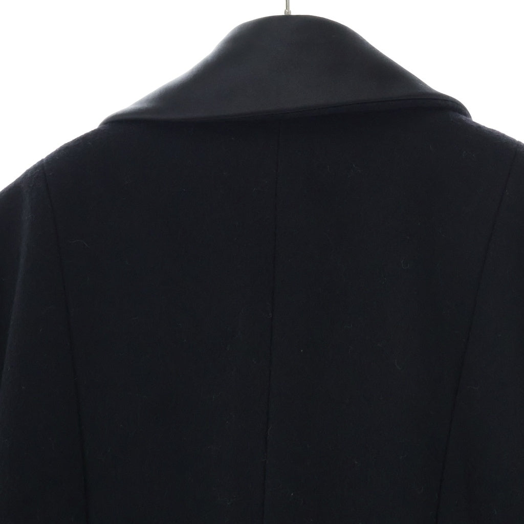 CHANEL(シャネル) Double Breasted Wool Long Coat ココマークボタン ダブルブレスト シルク切り替え ウールロングコート ブラック P65359V61311 レディース