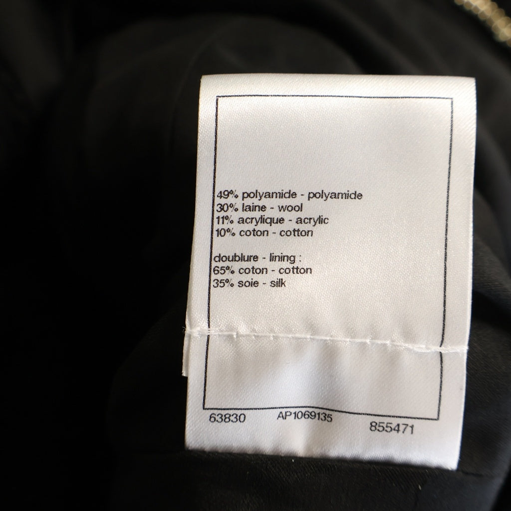 CHANEL(シャネル) 23S Tweed Jacket Crystal Button ダブルブレスト ツイードジャケット クリスタルボタン ブラック P74799V66427 レディース