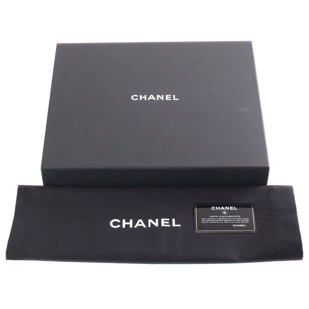 CHANEL(シャネル) CCマニア ココマーク パテントレザー シアリング ムートン チェーンショルダーバッグ ゴールド金具 ブラック/ベージュ 28番台 レディース