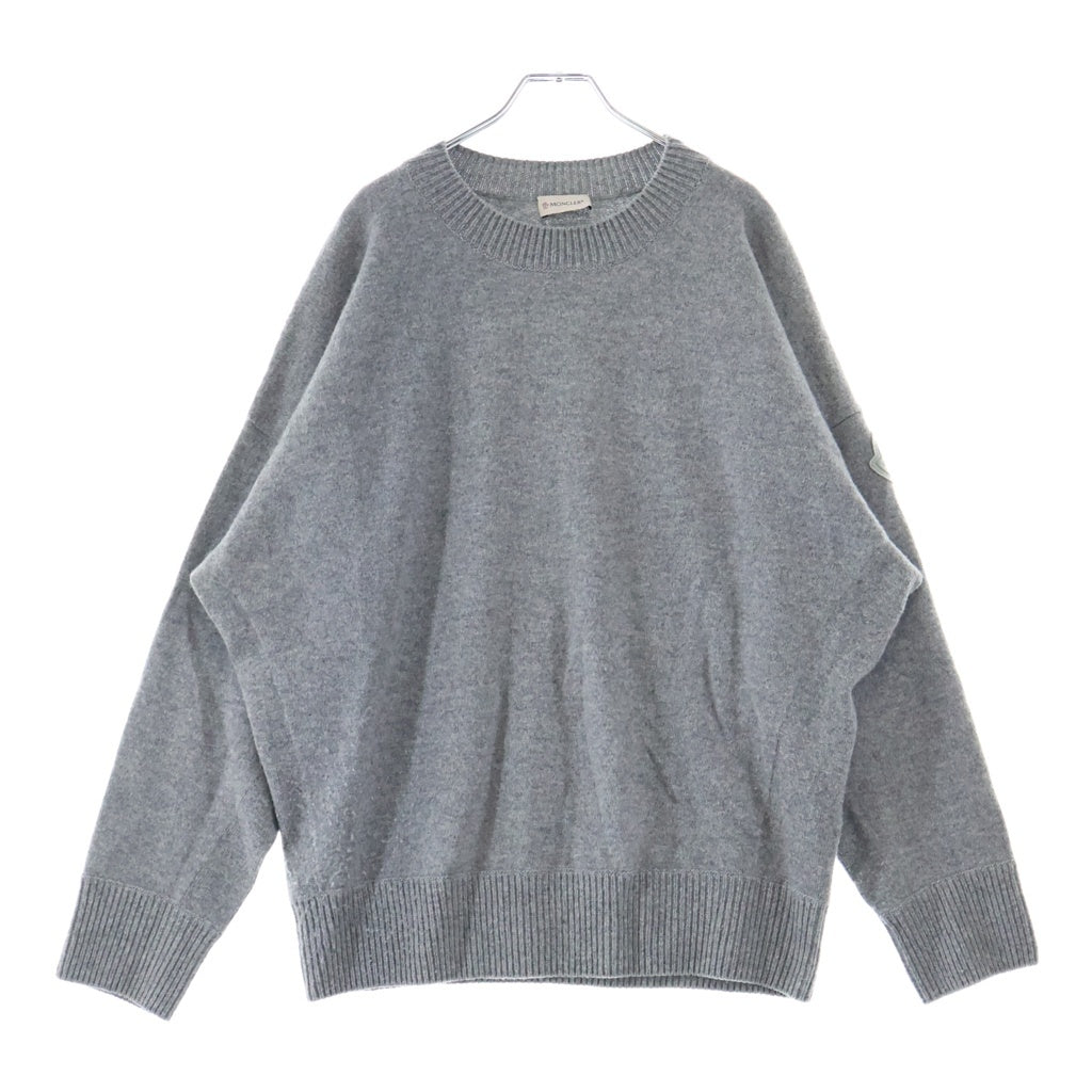 MONCLER(モンクレール) 17AW カシミヤ混 ウール クルーネック 長袖ニット セーター グレー C29549250105