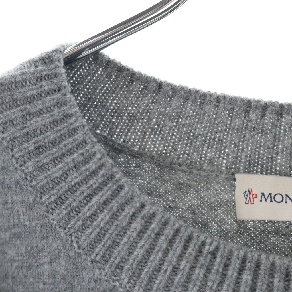MONCLER(モンクレール) 17AW カシミヤ混 ウール クルーネック 長袖ニット セーター グレー C29549250105