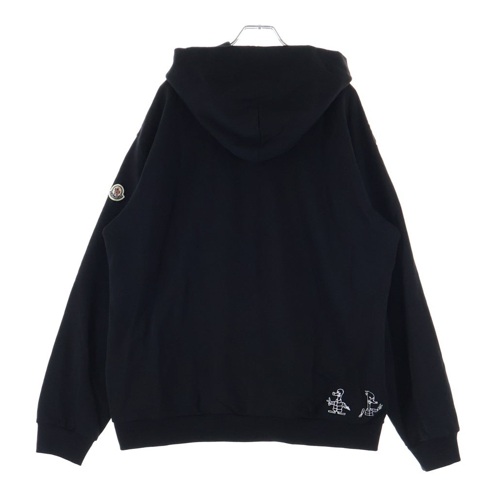 MONCLER(モンクレール) 22AW ダックモチーフ プルオーバーパーカー フーディー ロゴ コットン ブラック H20918G00038