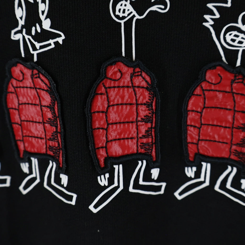 MONCLER(モンクレール) 22AW ダックモチーフ プルオーバーパーカー フーディー ロゴ コットン ブラック H20918G00038