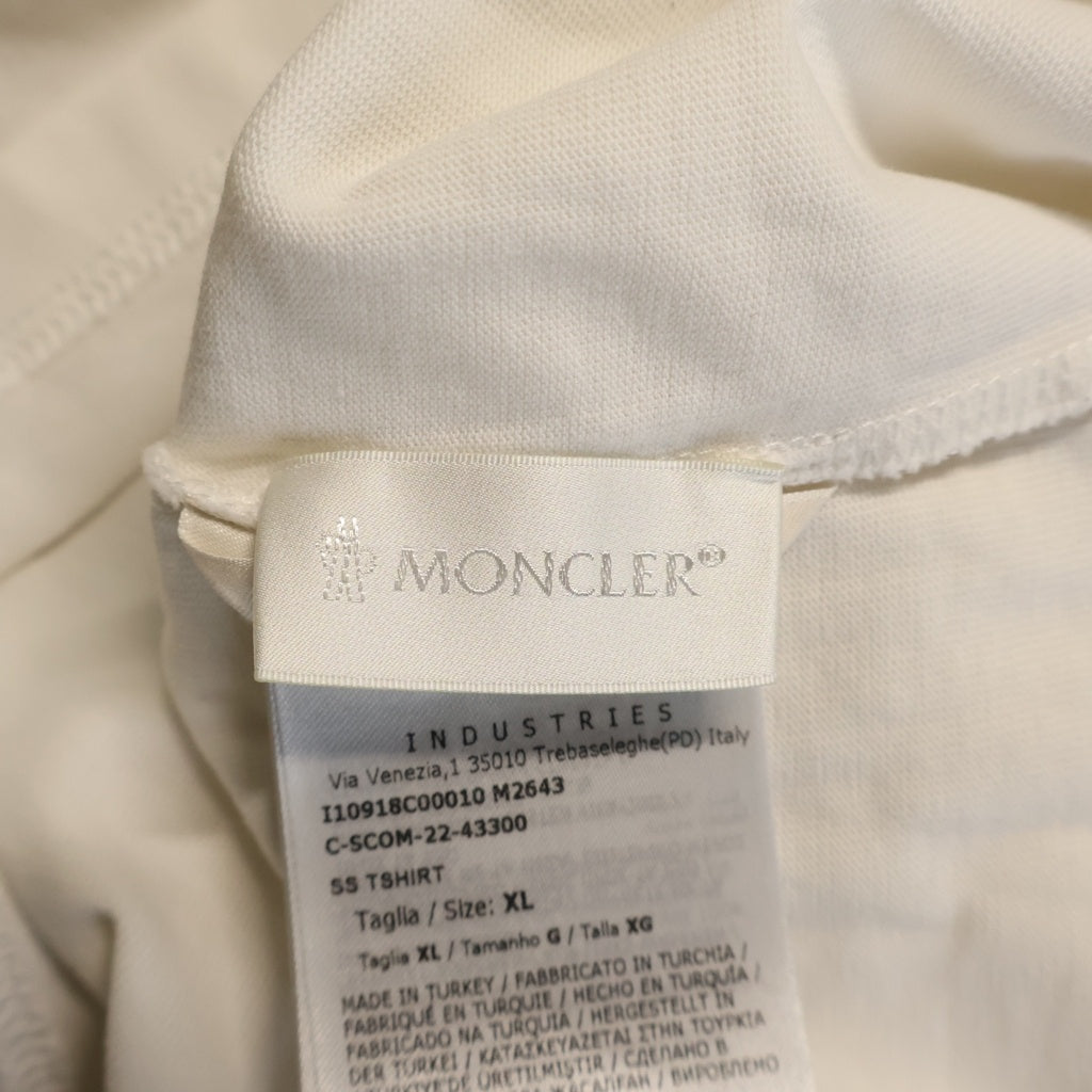 MONCLER(モンクレール) 23SS フロントプリント クルーネック半袖Tシャツ カットソー オーバーサイズ ホワイト I10918C00010