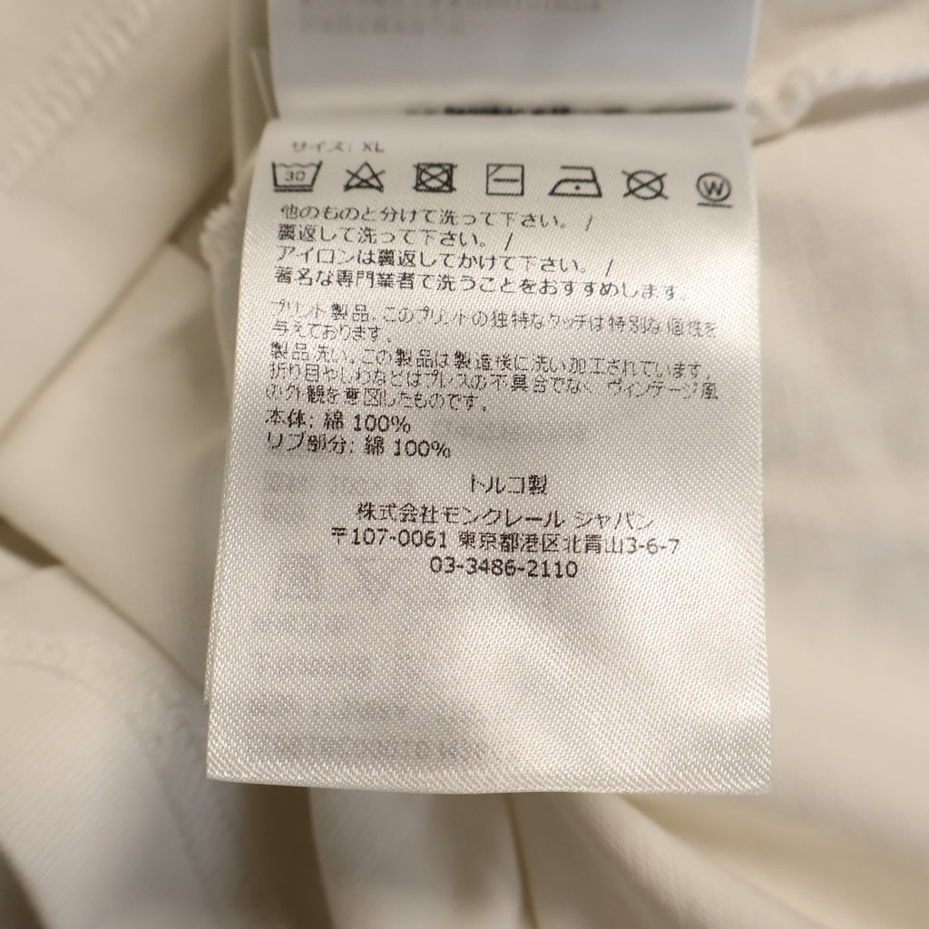 MONCLER(モンクレール) 23SS フロントプリント クルーネック半袖Tシャツ カットソー オーバーサイズ ホワイト I10918C00010