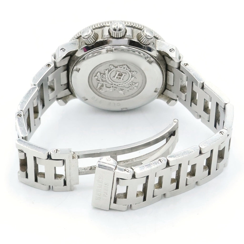 HERMES(エルメス) クリッパー ダイバー クロノグラフ 黒文字盤 SS/QZ ステンレス クォーツ 腕時計 CL2.310