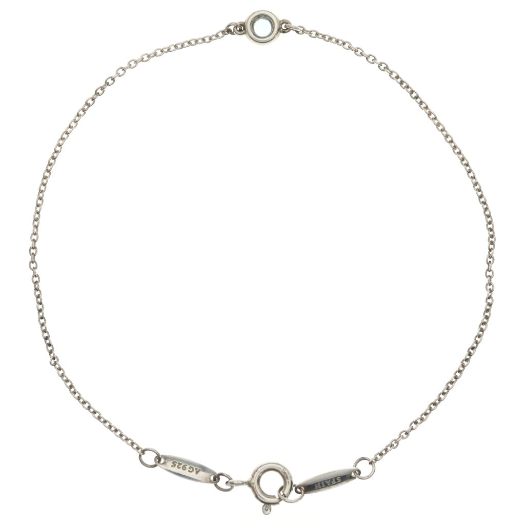 TIFFANY & Co.(ティファニー) バイザヤード 1P アクアマリン ブレスレット Ag925 シルバー レディース