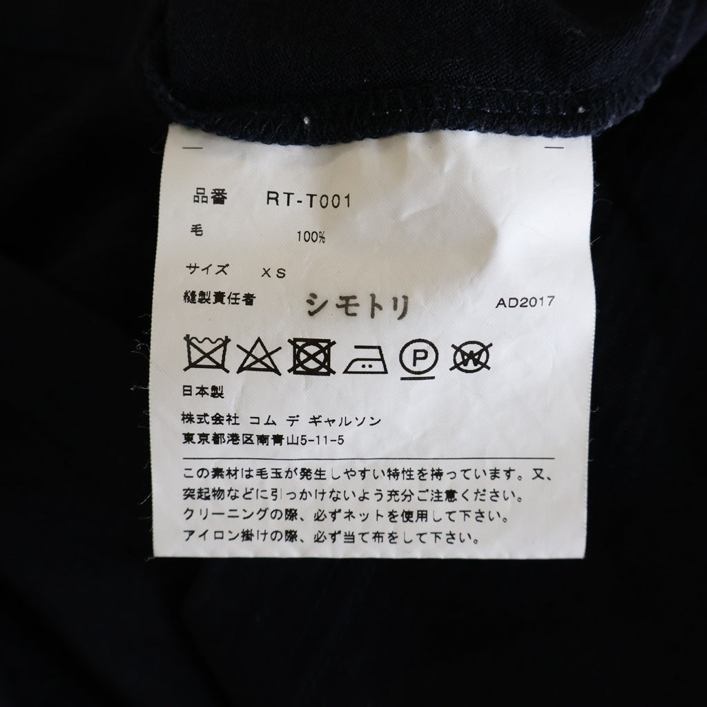 COMME des GARCONS(コムデギャルソン) カットソー Tシャツ 半袖 ウール ネイビー XS RT-T001 レディース