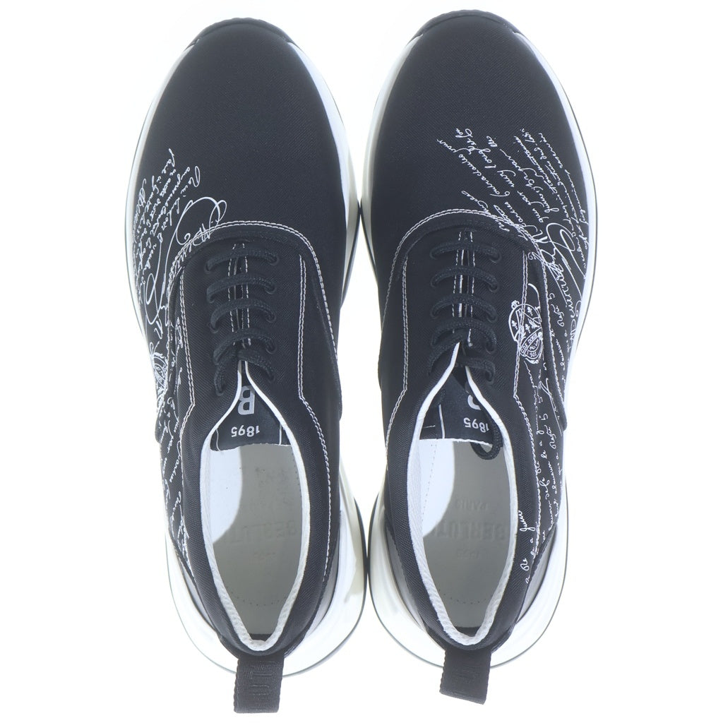 Berluti(ベルルッティ) Shadow シャドウ カリグラフィ ファブリック レザー ローカットスニーカー シューズ #10 ブラック
