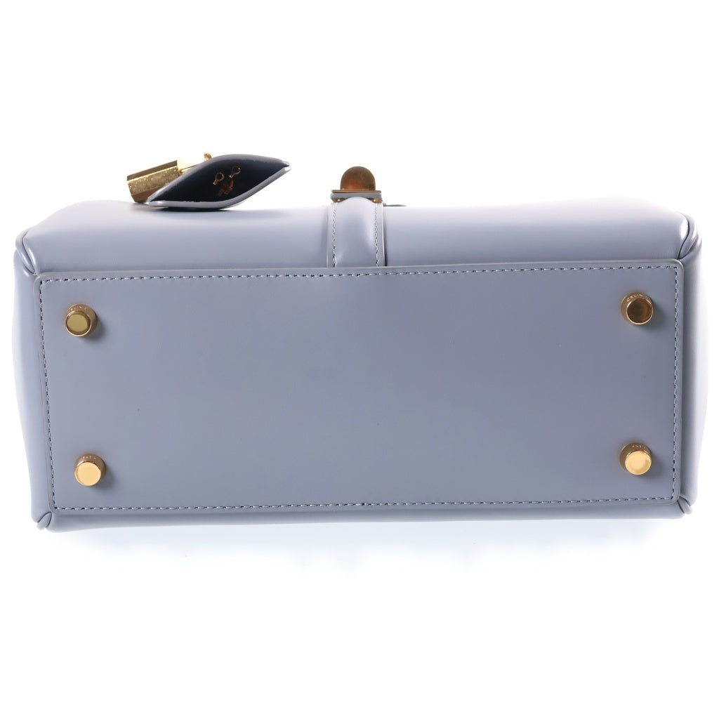 CELINE(セリーヌ) 16 セーズ スモール 2weyショルダーバック ハンドバック ゴールド金具 レザー ブルーグレー レディース