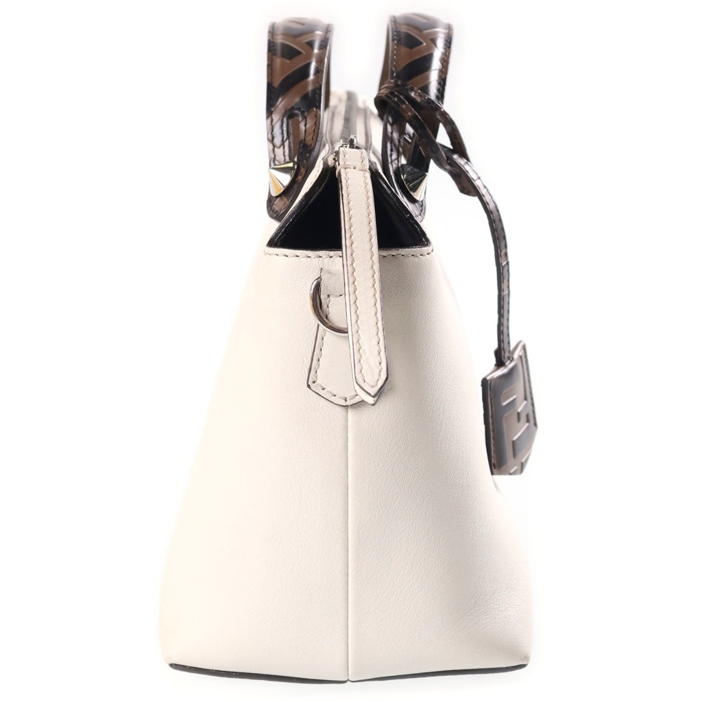 FENDI(フェンディ) バイザウェイ ミディアム 2wayハンドバッグ ショルダーバッグ ズッカ ホワイト×ブラウン レザー 8BL146 レディース