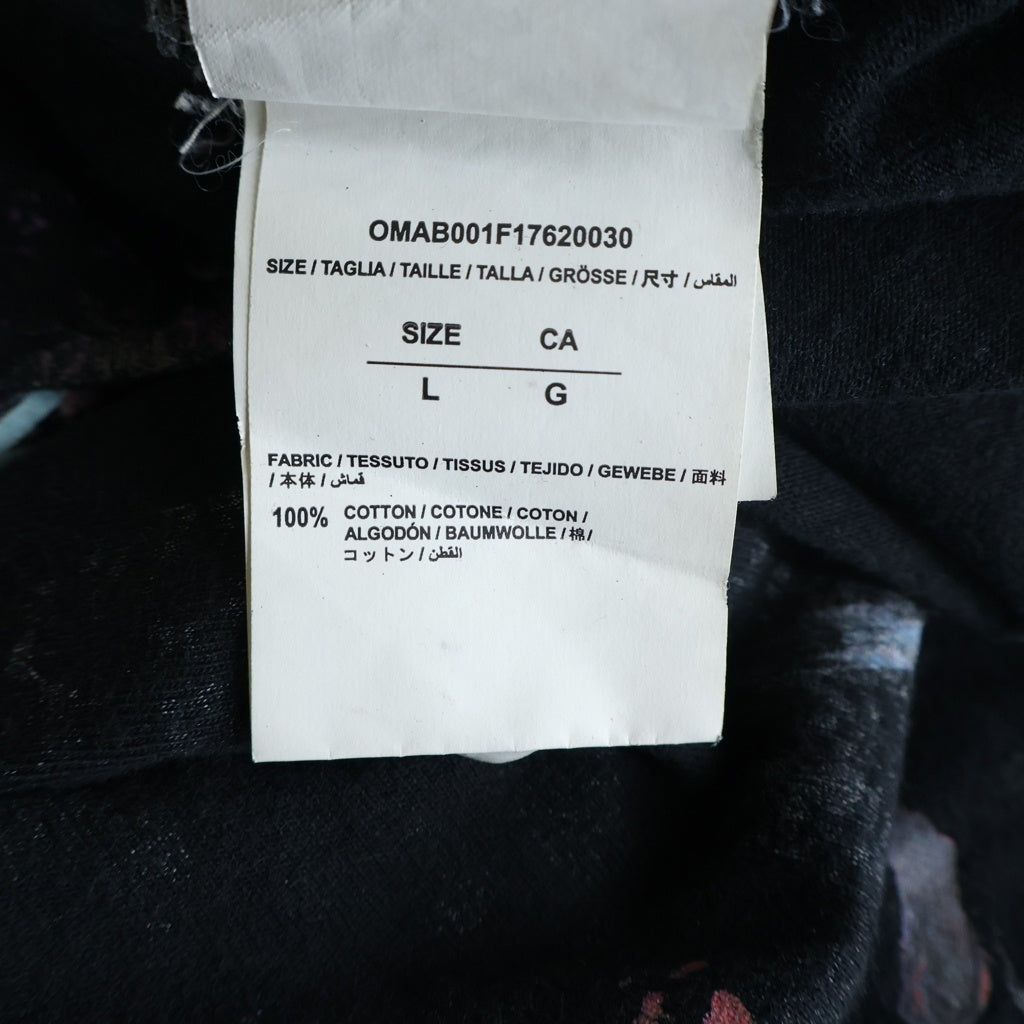 OFF-WHITE(オフホワイト) 17AW ギャラクシーペイント ロングTシャツ ブラック×ホワイト コットン OMAB001F17620030