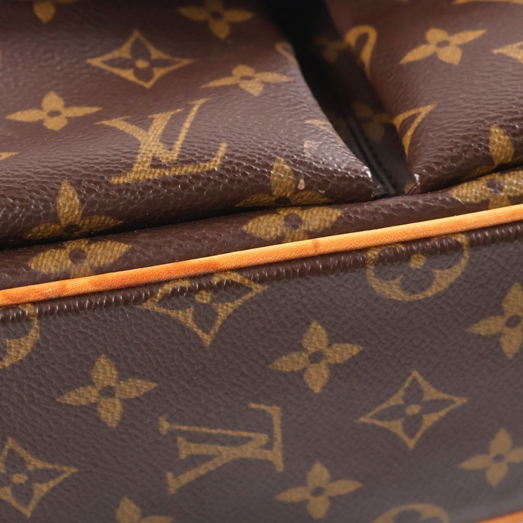 LOUIS VUITTON(ルイヴィトン) モノグラム ヴィヴァシテMM ワンショルダーバッグ ハンドバッグ ブラウン レザー×PVC M51164 ゴールド金具 レディース