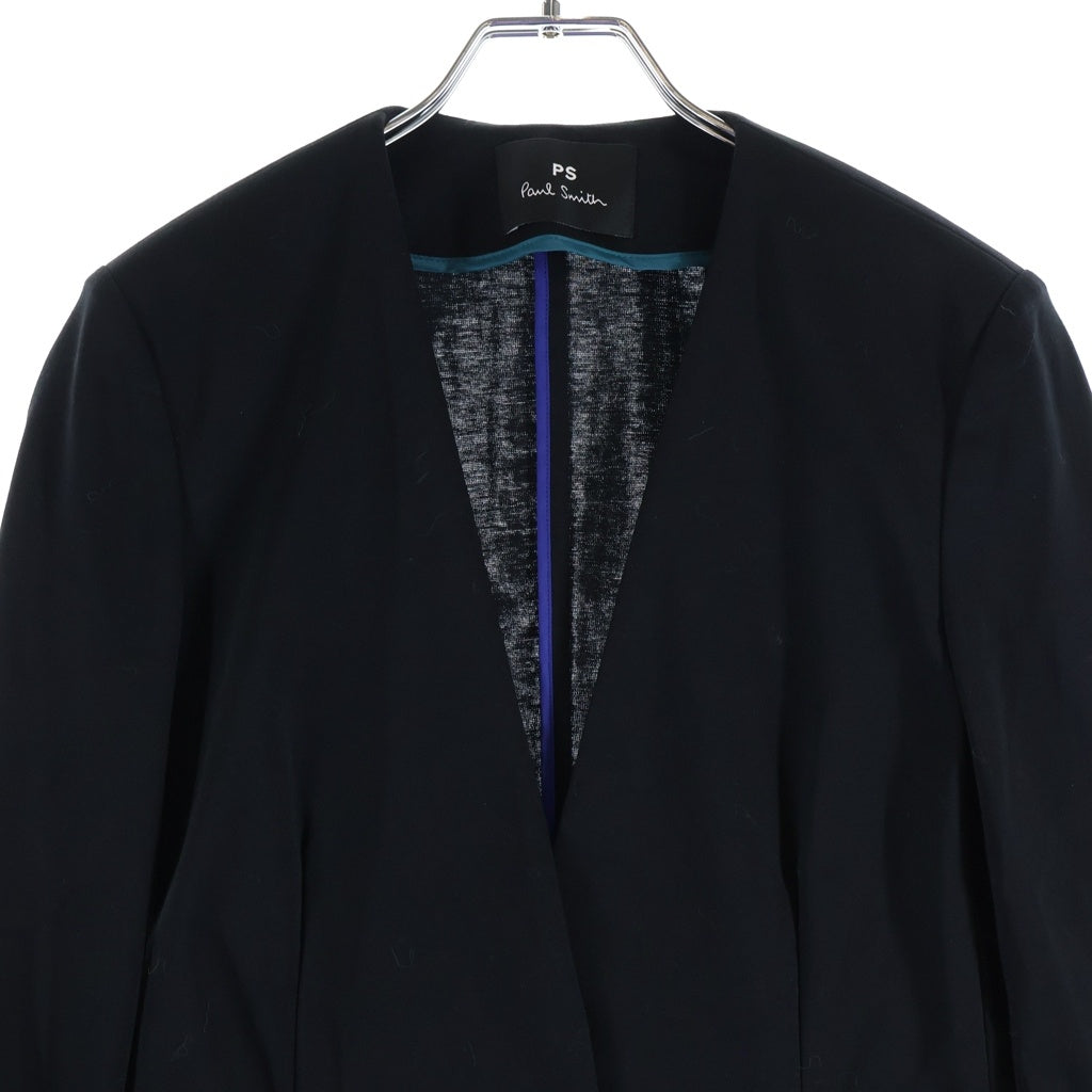PS Paul Smith(ピーエスバイポールスミス) セットアップ ノーカラージャケット パンツ ブラック レディース