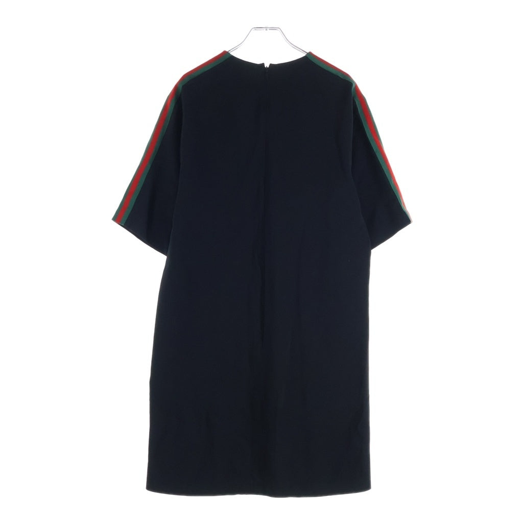 GUCCI(グッチ) シェリーライン サイドライン ミドル丈半袖ワンピース ブラック 528977 ZKR01 レディース