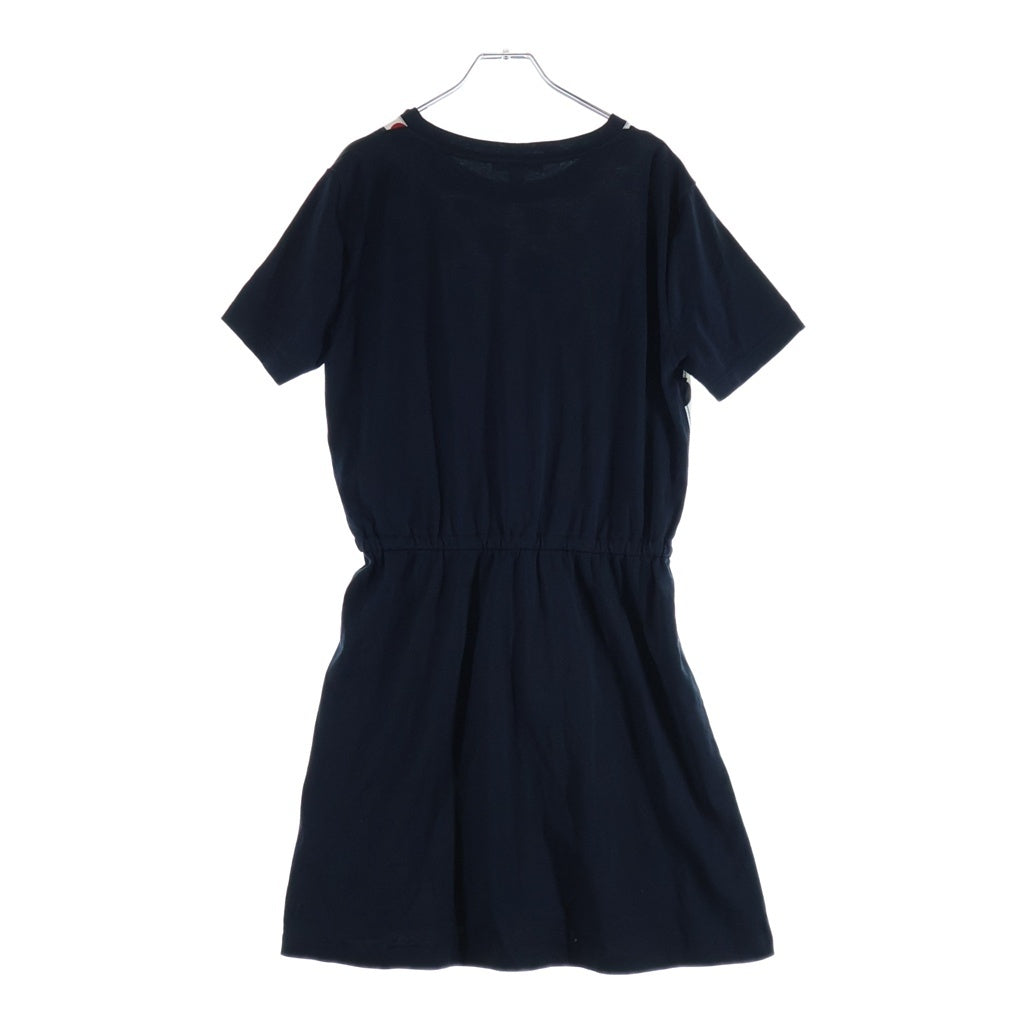 LOUIS VUITTON(ルイヴィトン) ポルカドット ドローコード半袖ワンピース ネイビー×ホワイト RW171B AQG FBDS78 レディース