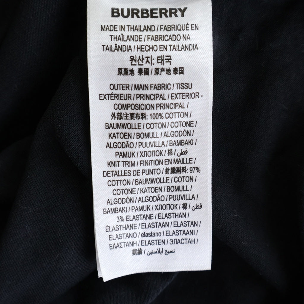 BURBERRY(バーバリー) フロントロゴ半袖Tシャツ カットソー ブラック 8011651 レディース