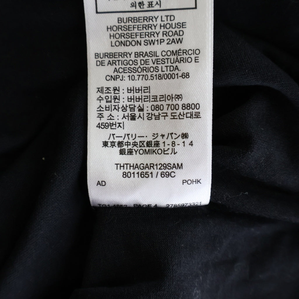 BURBERRY(バーバリー) フロントロゴ半袖Tシャツ カットソー ブラック 8011651 レディース