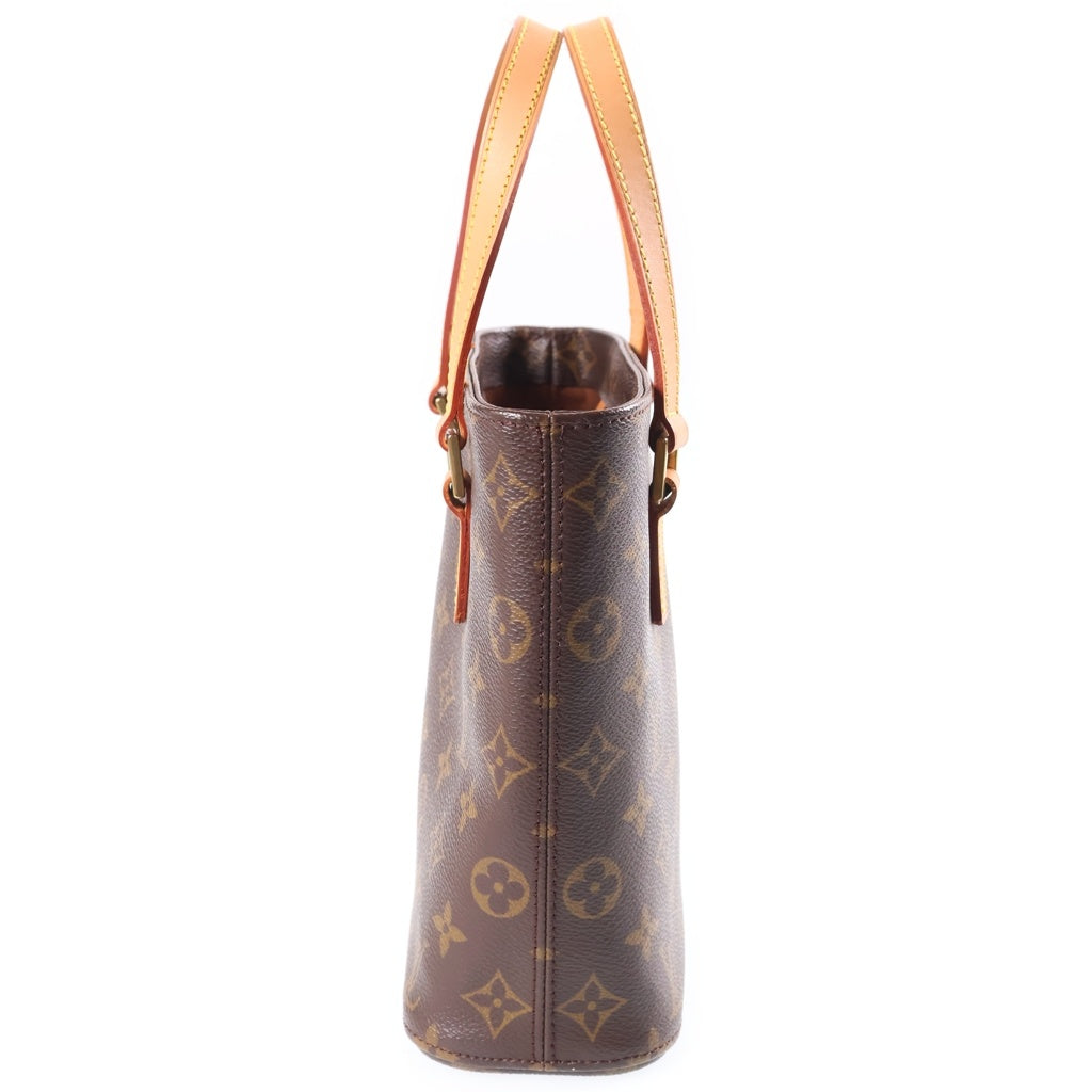 LOUIS VUITTON(ルイヴィトン) モノグラム ヴァヴァンPM ハンドバッグ ミニトートバッグ ブラウン レザー×PVC M51172 ゴールド金具 レディース