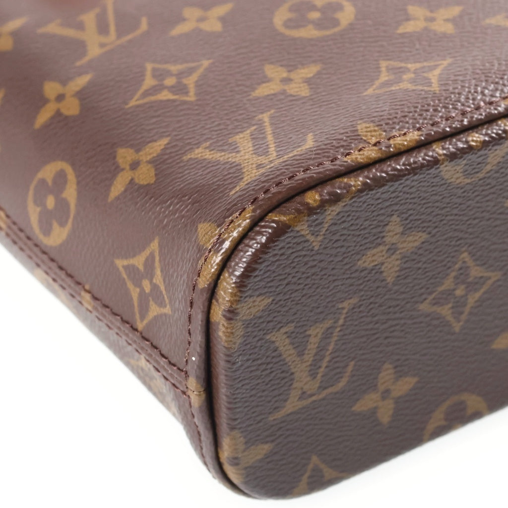 LOUIS VUITTON(ルイヴィトン) モノグラム ヴァヴァンPM ハンドバッグ ミニトートバッグ ブラウン レザー×PVC M51172 ゴールド金具 レディース