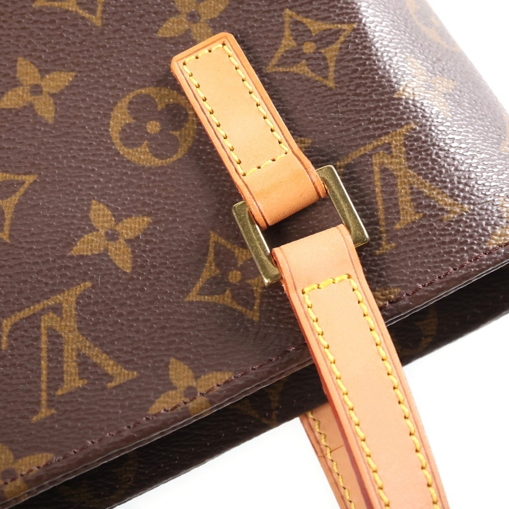 LOUIS VUITTON(ルイヴィトン) モノグラム ヴァヴァンPM ハンドバッグ ミニトートバッグ ブラウン レザー×PVC M51172 ゴールド金具 レディース