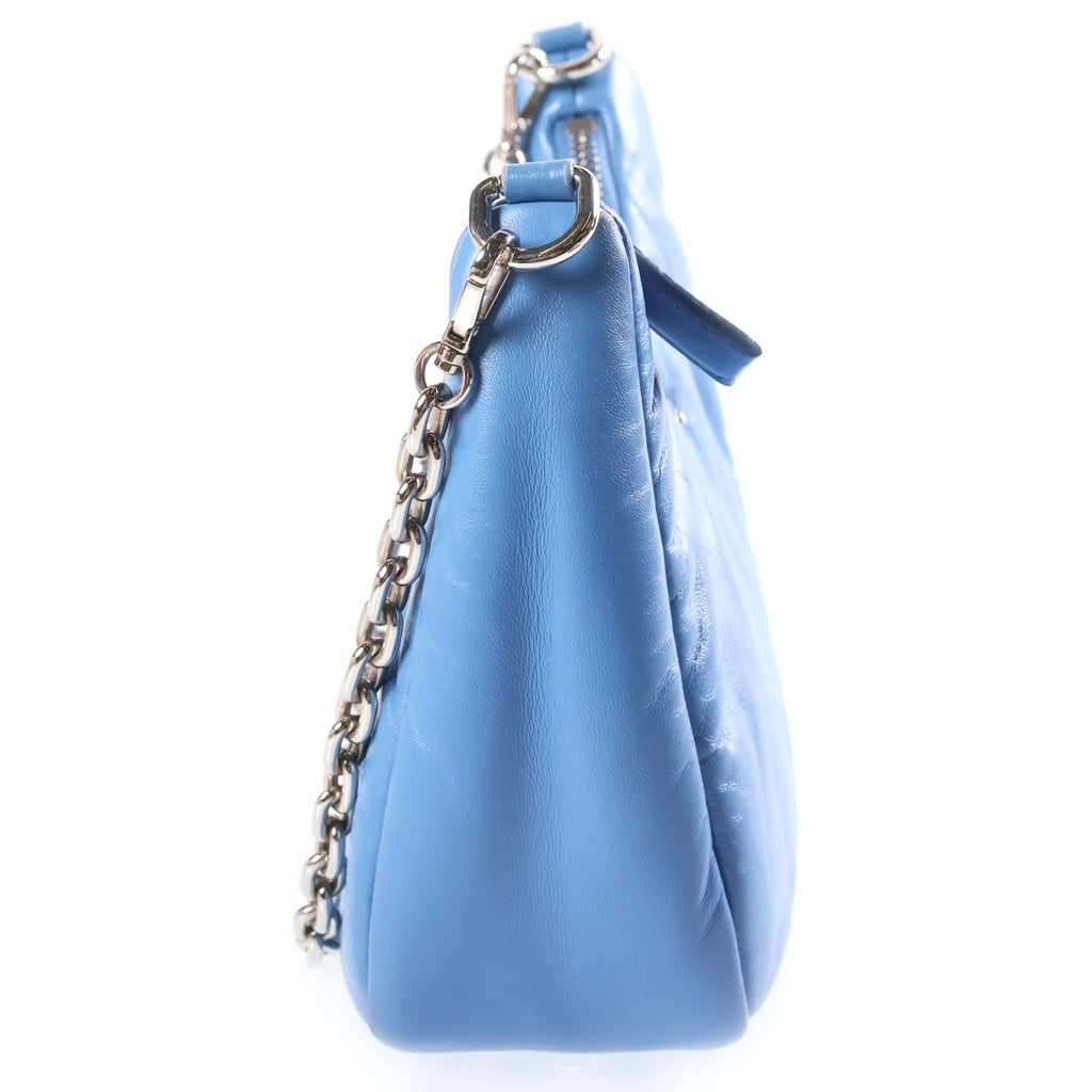 PRADA(プラダ) Re-Edition 2005 2WAYチェーンバッグ ワンショルダーバッグ スカイブルー レザー 1BH204 シルバー金具 レディース
