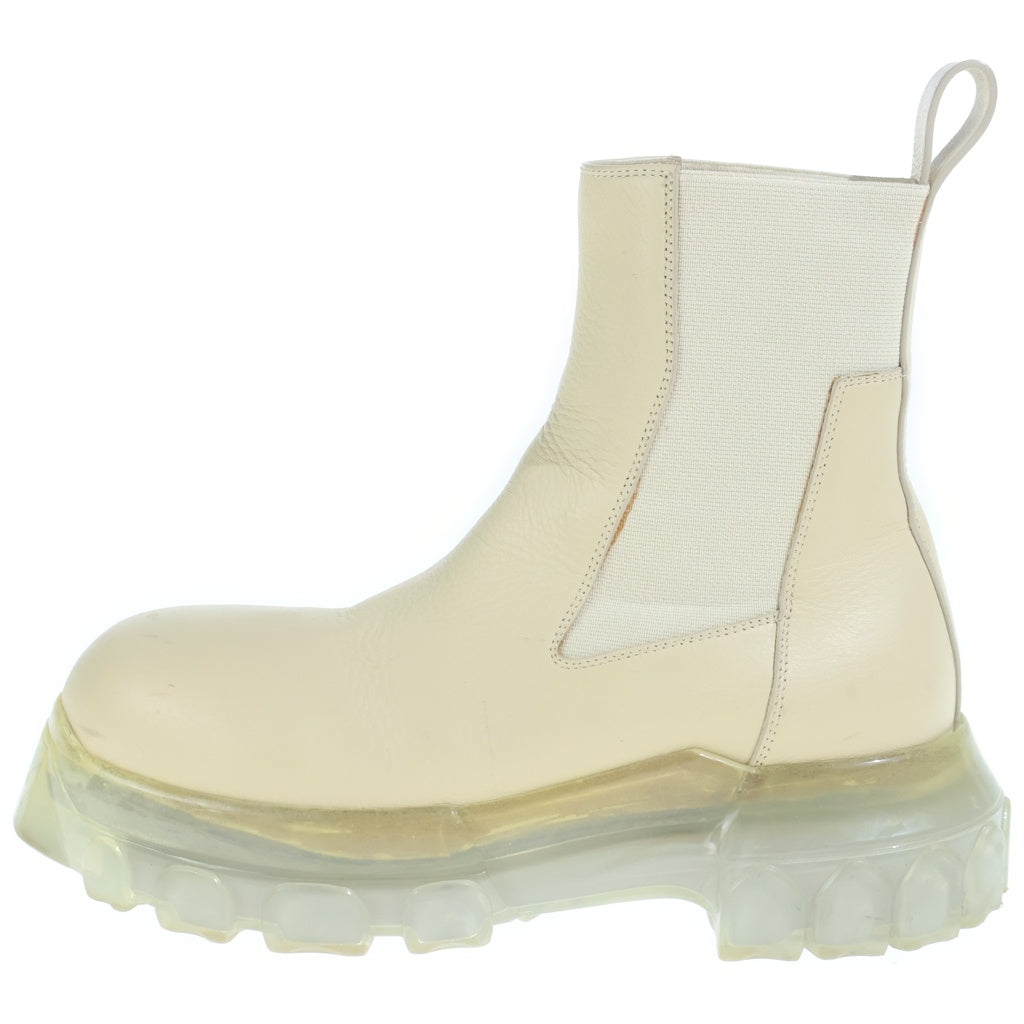 Rick Owens(リックオウエンス) 22SS BEATLE BOZO TRACTOR ビートル ボゾ トラクター サイドゴアブーツ クリーム RP01B4881 レディース