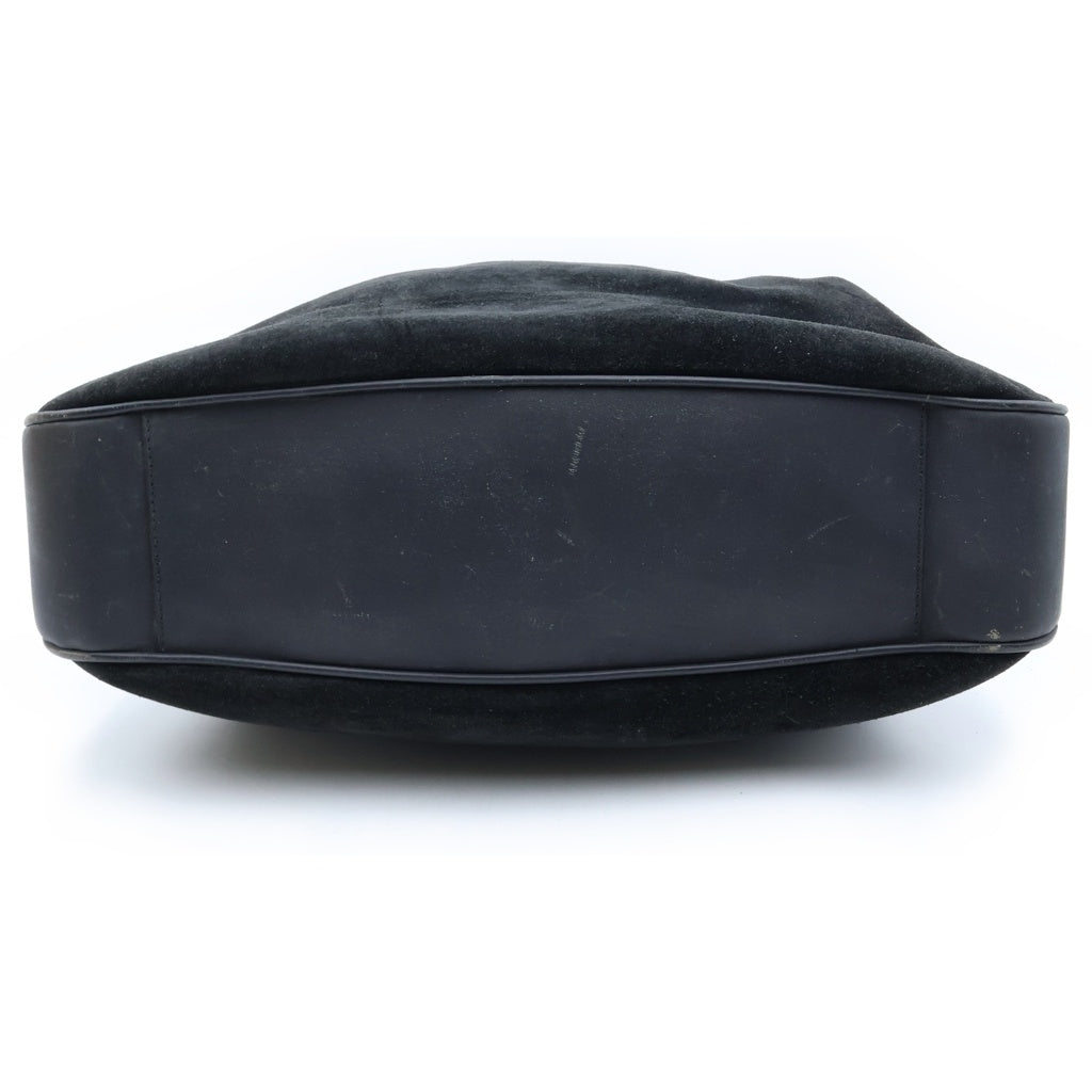 GUCCI(グッチ) バンブー 2WAYハンドバッグ ワンショルダーバッグ ブラック レザー×スエード 001・1014・1577 ゴールド金具 レディース