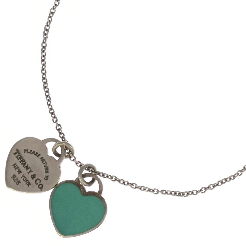 TIFFANY & Co.(ティファニー) リターン トゥ ティファニー ブルー ダブルハート タグ ネックレス ペンダント チェーン シルバー×ティファニーブルー SV925 レディース
