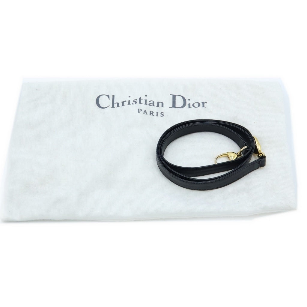 Christian Dior(クリスチャンディオール) 2WAYハンドバッグ ショルダーバッグ ブラック レザー ゴールド金具 レディース