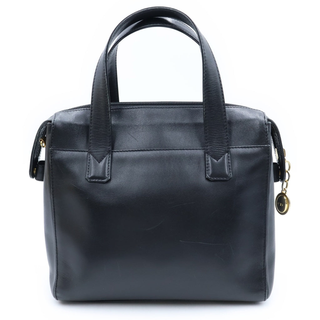 Christian Dior(クリスチャンディオール) 2WAYハンドバッグ ショルダーバッグ ブラック レザー ゴールド金具 レディース