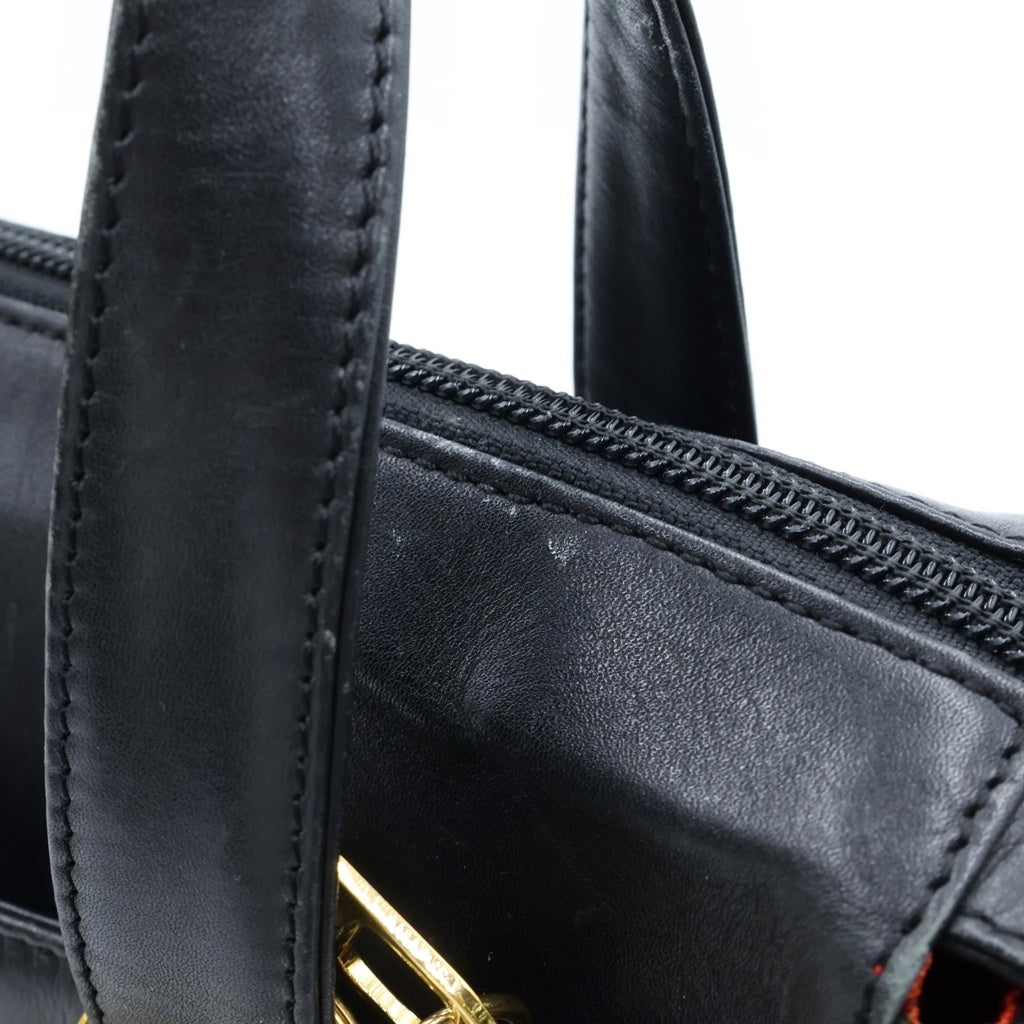 Christian Dior(クリスチャンディオール) 2WAYハンドバッグ ショルダーバッグ ブラック レザー ゴールド金具 レディース
