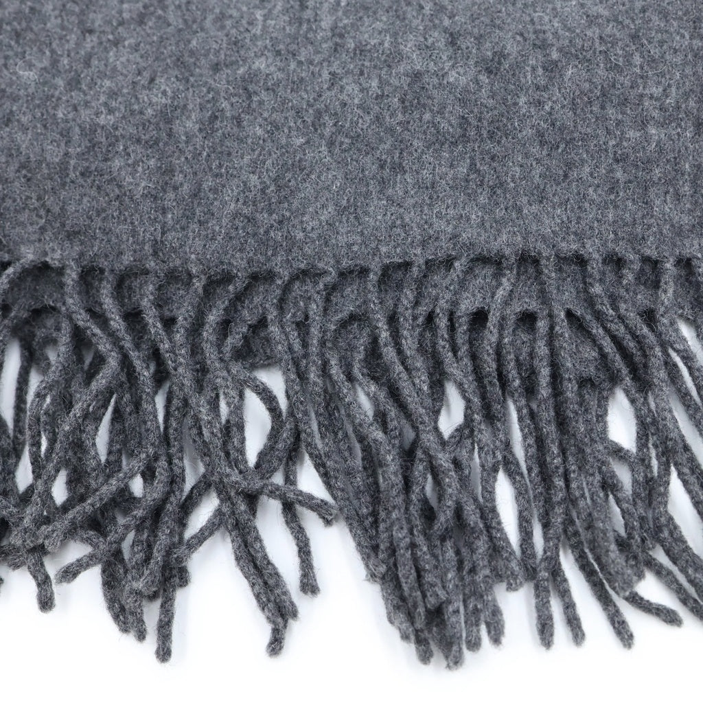 Acne Studios(アクネ ストゥディオズ) Wool Stole 大判フリンジストール マフラー ウール イタリア製 グレー