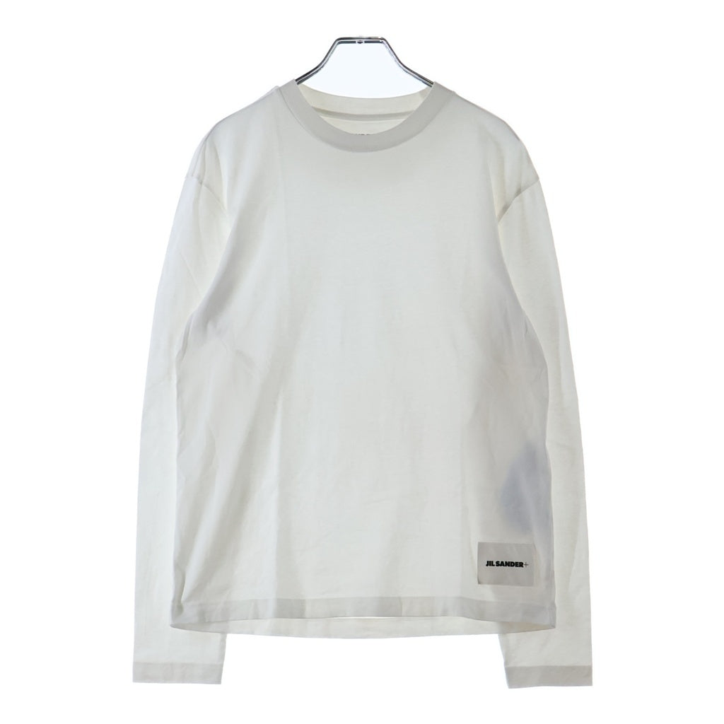 JIL SANDER +(ジルサンダープラス) フロントロゴ クルーネック ロングスリーブTシャツ ホワイト J40GC0002 J45048 レディース