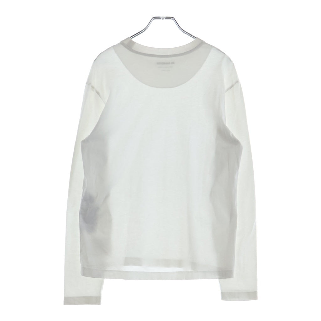 JIL SANDER +(ジルサンダープラス) フロントロゴ クルーネック ロングスリーブTシャツ ホワイト J40GC0002 J45048 レディース