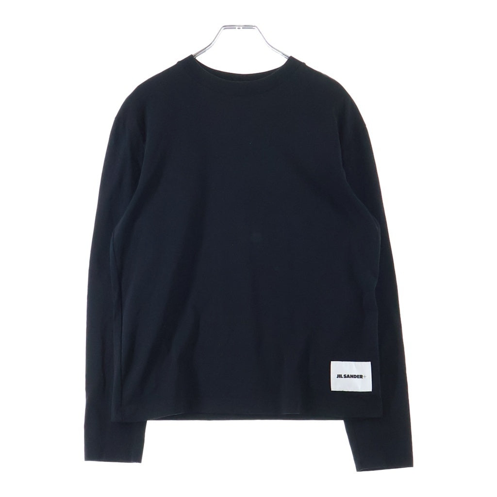 JIL SANDER +(ジルサンダープラス) フロントロゴ クルーネック ロングスリーブTシャツ ブラック J40GC0002 J45048 レディース