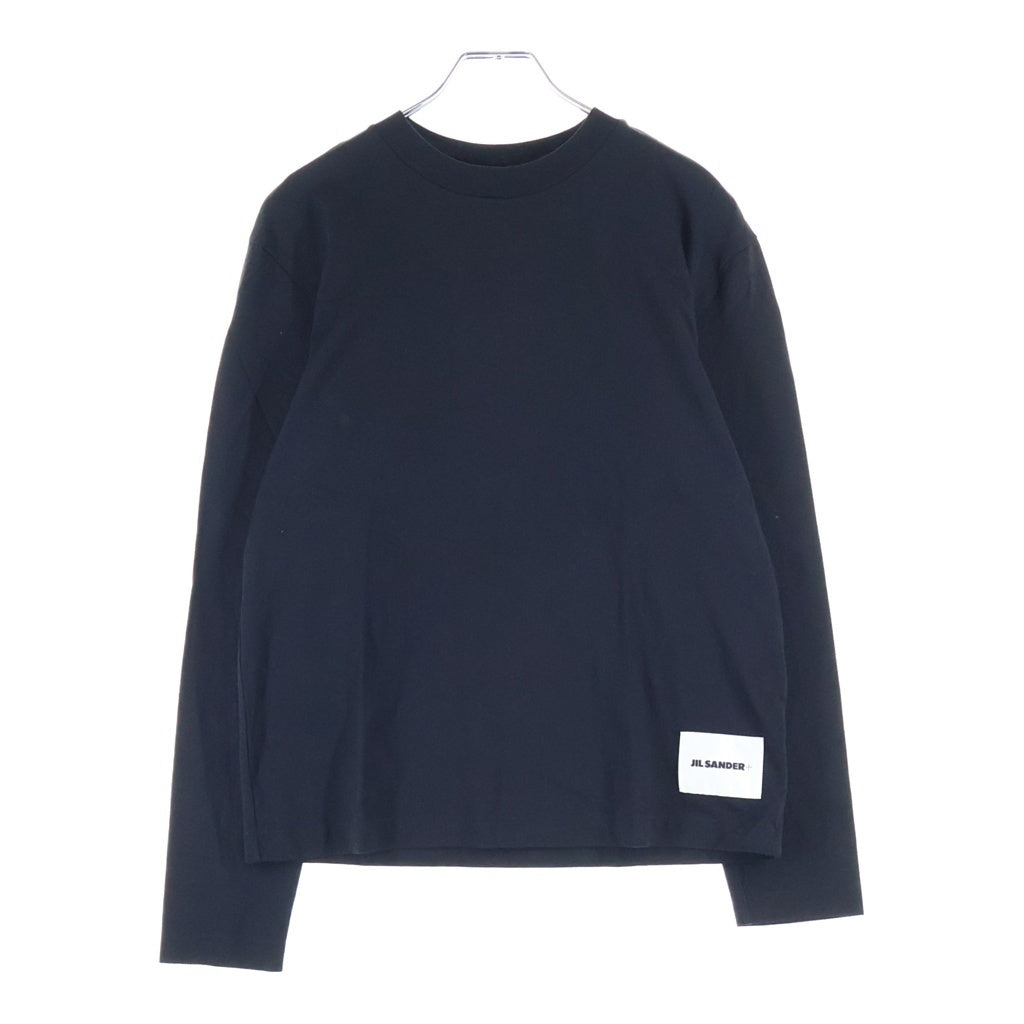JIL SANDER +(ジルサンダープラス) フロントロゴ クルーネック ロングスリーブTシャツ ブラック J40GC0002 J45048 レディース