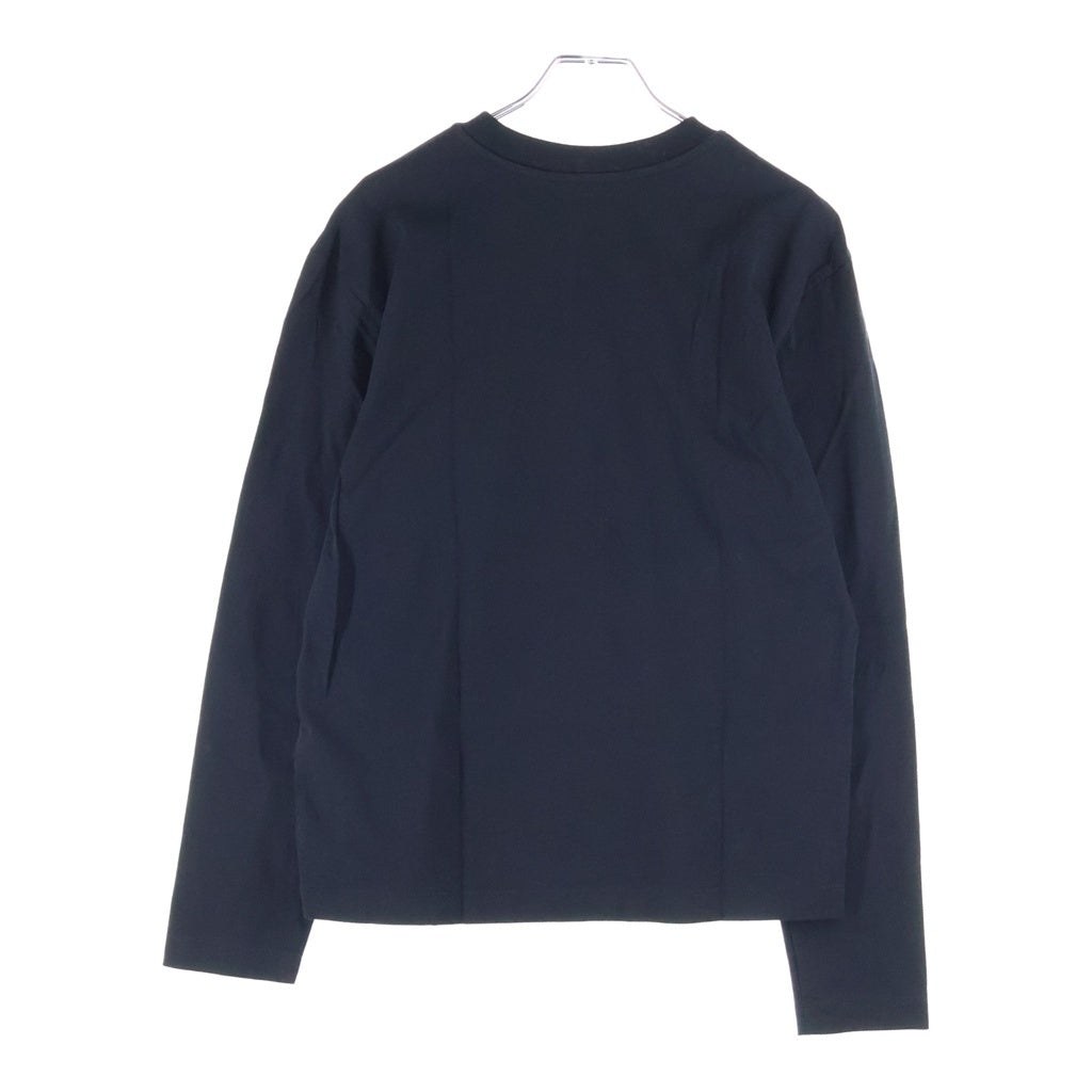 JIL SANDER +(ジルサンダープラス) フロントロゴ クルーネック ロングスリーブTシャツ ブラック J40GC0002 J45048 レディース