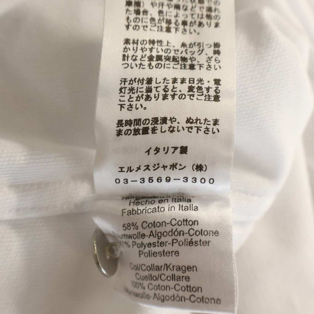 HERMES(エルメス) ドゥブル・ジュ 半袖ポロシャツ テニスシャツ ホワイト レディース