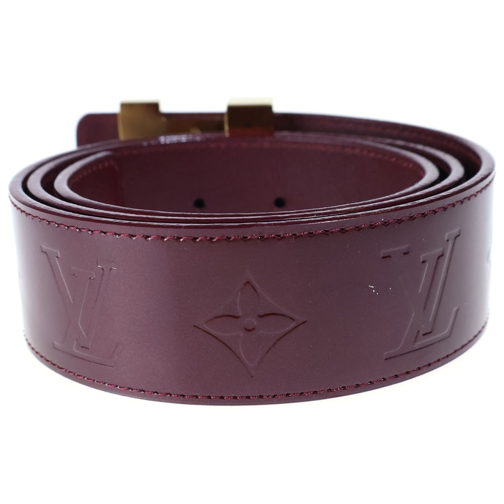 LOUIS VUITTON(ルイヴィトン) モノグラムヴェルニ サンチュール LVファセット ベルト ブラウン エナメル M9875 レディース
