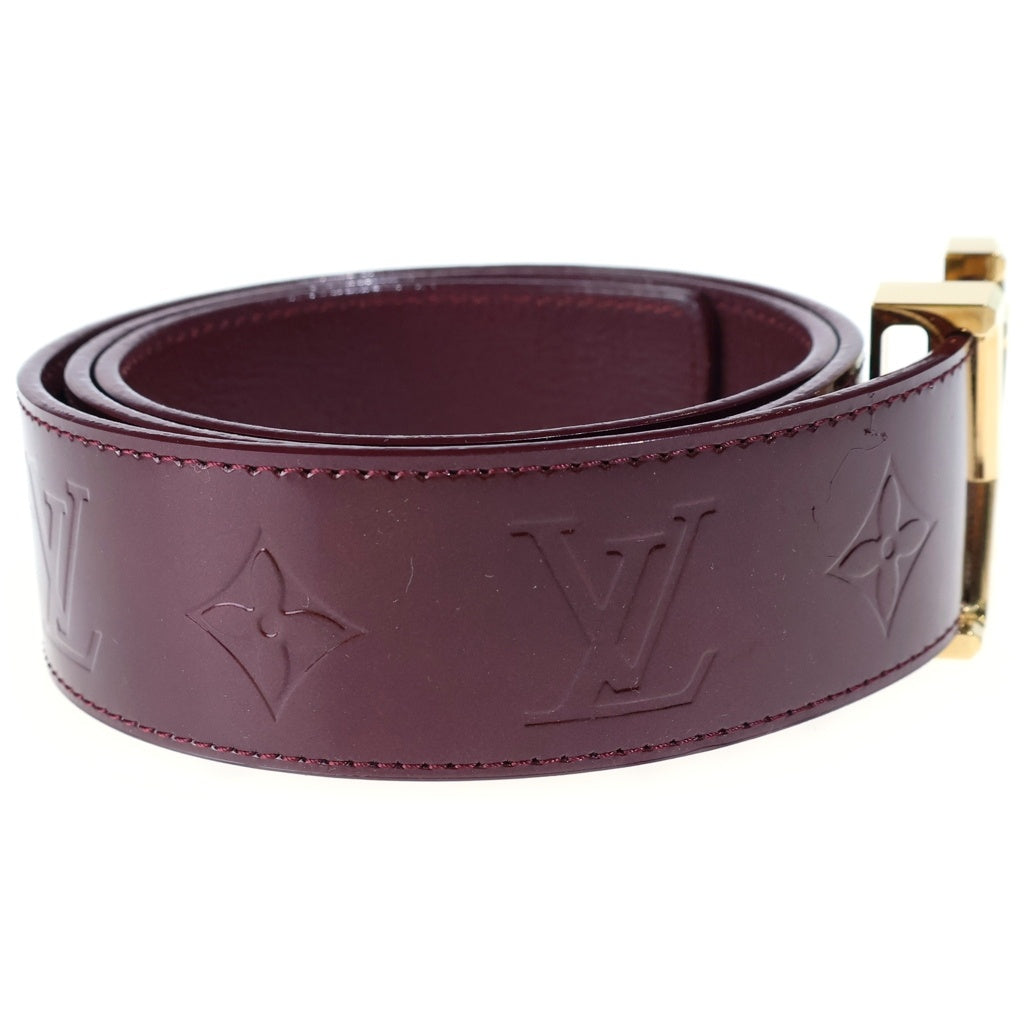 LOUIS VUITTON(ルイヴィトン) モノグラムヴェルニ サンチュール LVファセット ベルト ブラウン エナメル M9875 レディース