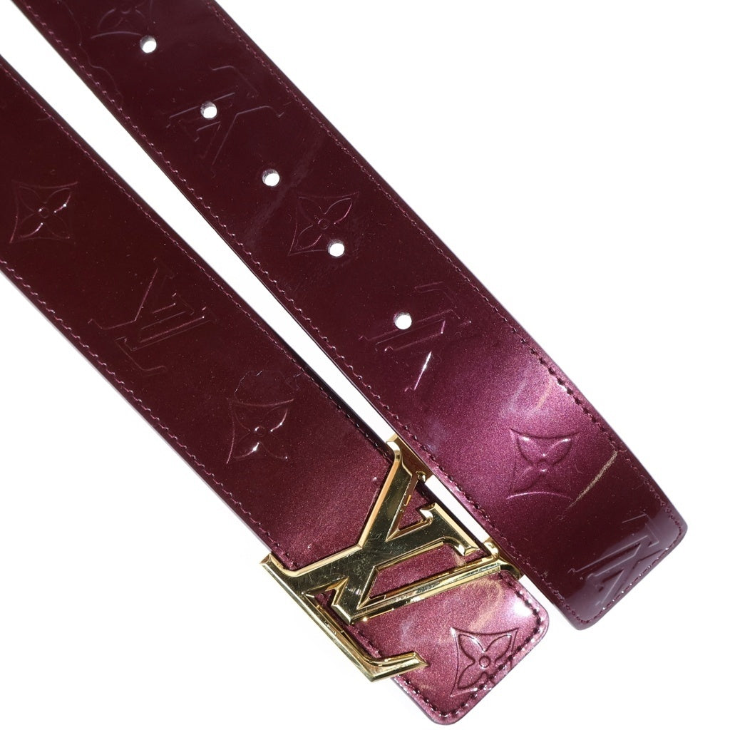 LOUIS VUITTON(ルイヴィトン) モノグラムヴェルニ サンチュール LVファセット ベルト ブラウン エナメル M9875 レディース