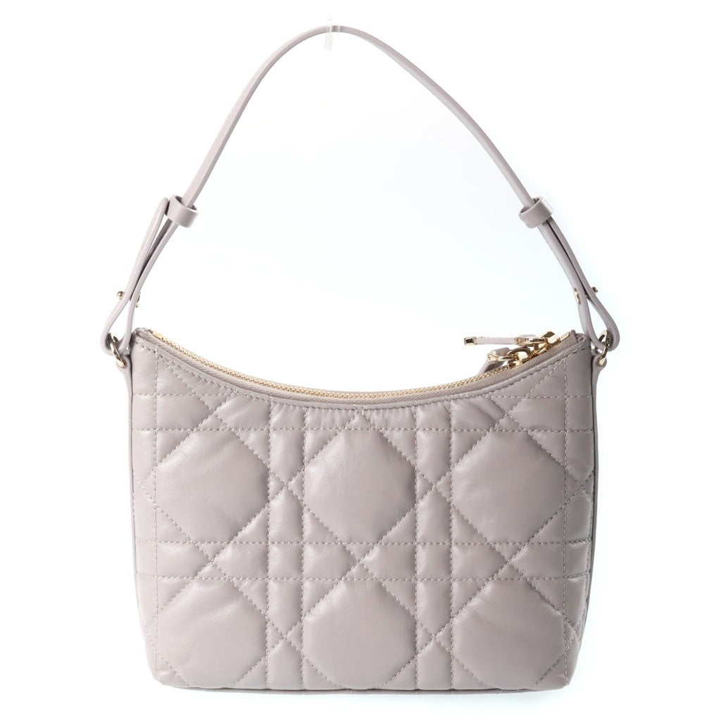 Christian Dior(クリスチャンディオール) Miss Caro Diorling ミス カロ ディオリン マクロカナージュ ラムスキン ミニバッグ 2WAY ハンドバッグ ショルダーバッグ グレージュ レディース