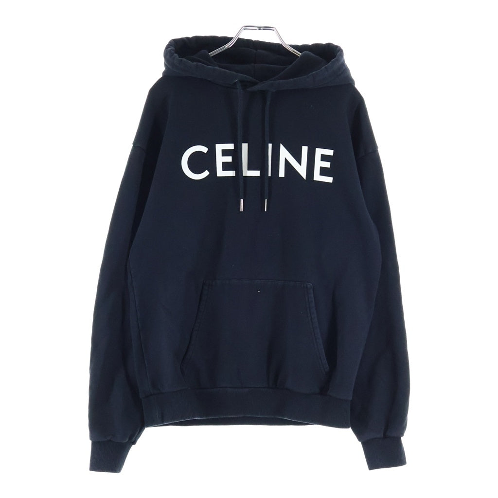 CELINE(セリーヌ) クラシックロゴ プルオーバーパーカー フーディ ブラック 2Y321670Q