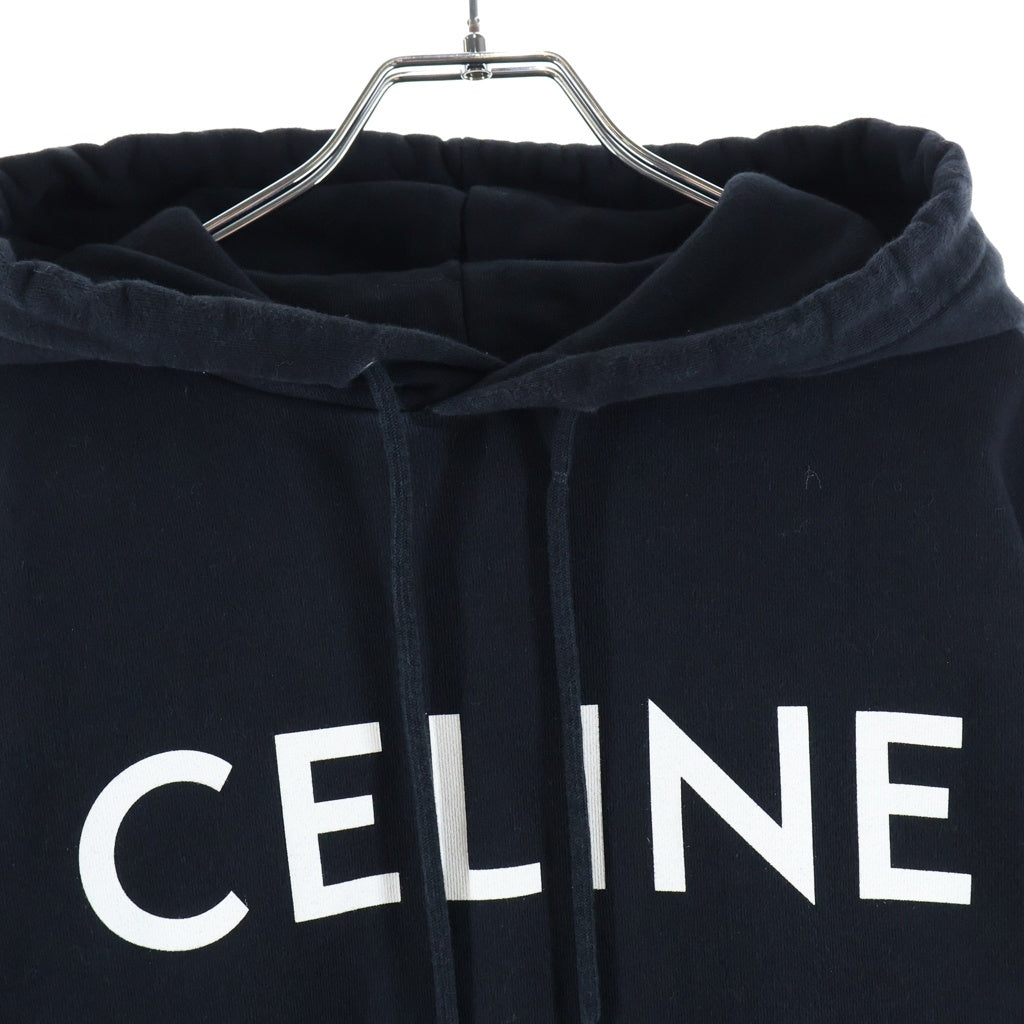 CELINE(セリーヌ) クラシックロゴ プルオーバーパーカー フーディ ブラック 2Y321670Q