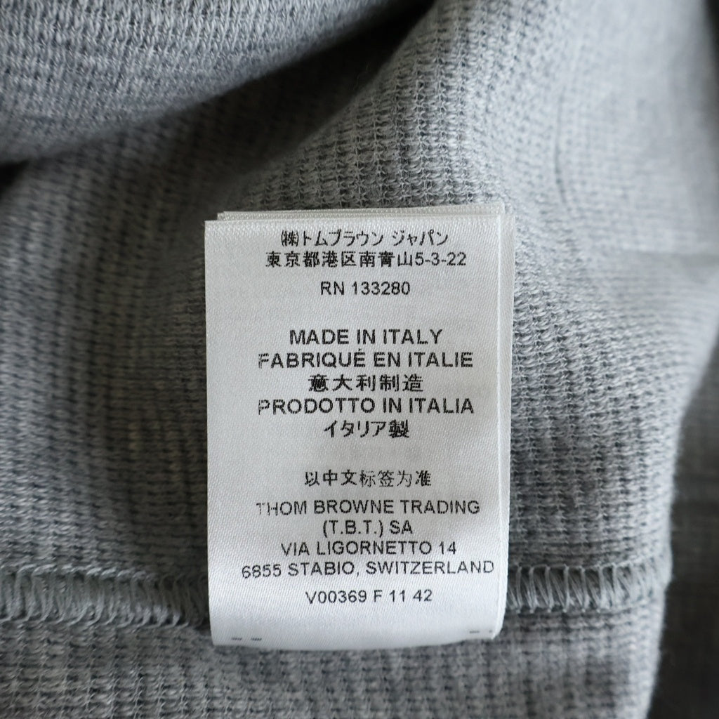 THOM BROWNE(トムブラウン) コットンワッフル ノースリーブ ボタンシャツ ベスト グレー FJS208A レディース