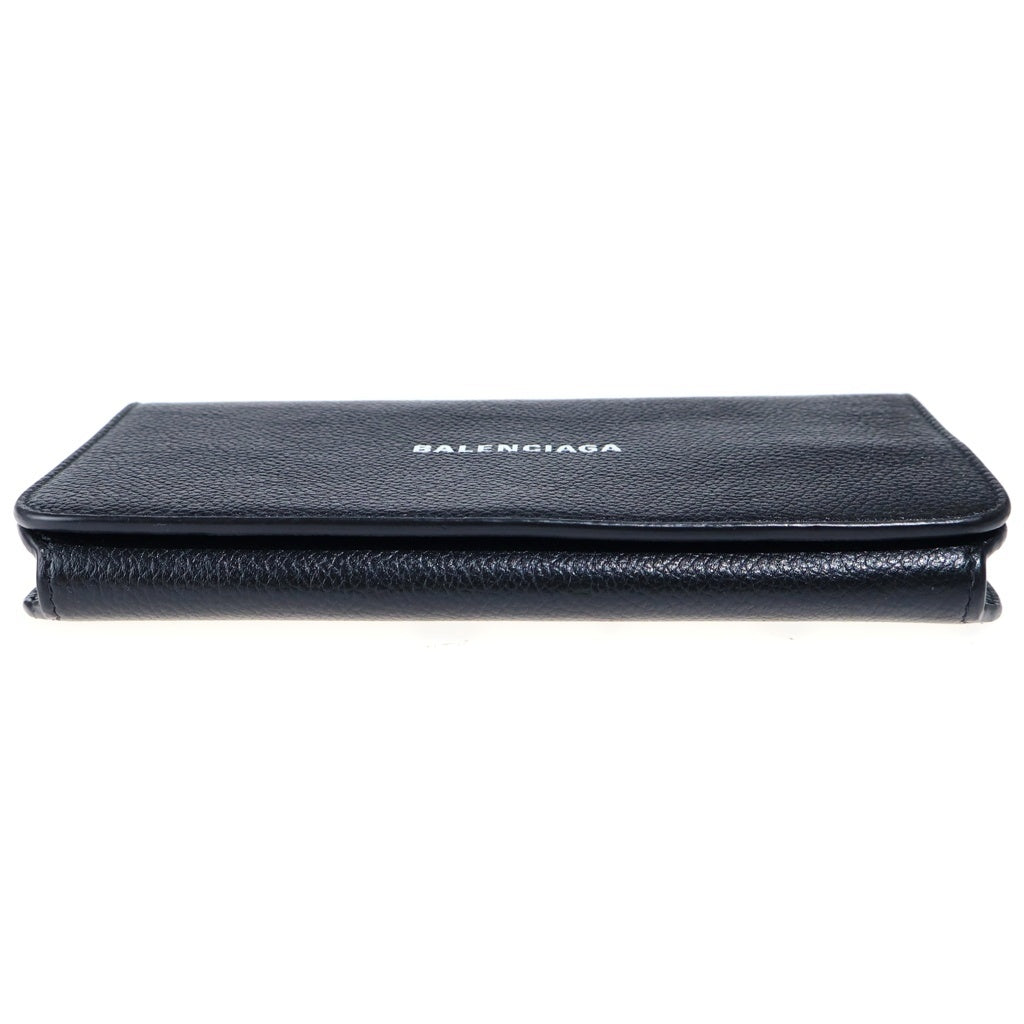 BALENCIAGA(バレンシアガ) フラップミニ クロスボディバッグ チェーンショルダーバッグ ブラック レザー 655742 ゴールド金具 レディース