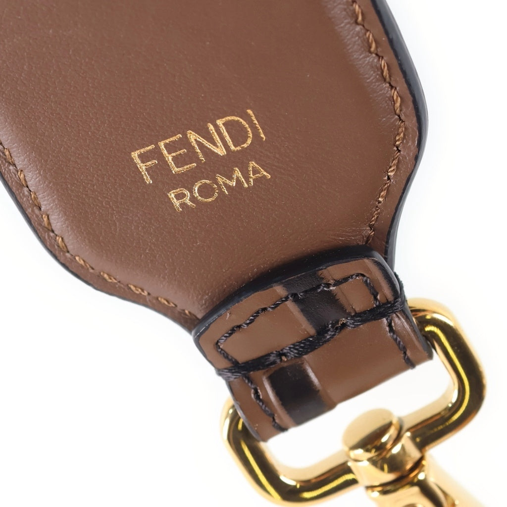 FENDI(フェンディ) ズッカ ショルダーストラップ ブラウン レザー 8AV105 A5PJ レディース