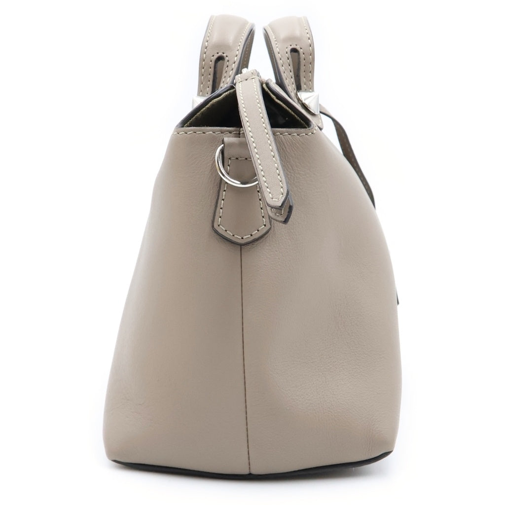 FENDI(フェンディ) バイザウェイ ミディアム 2WAYハンドバッグ ショルダーバッグ グレージュ ベージュ レザー 8BL146 シルバー金具 レディース